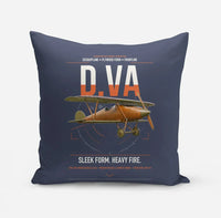 Thumbnail for Albatros D.Va design on navy blue pillow