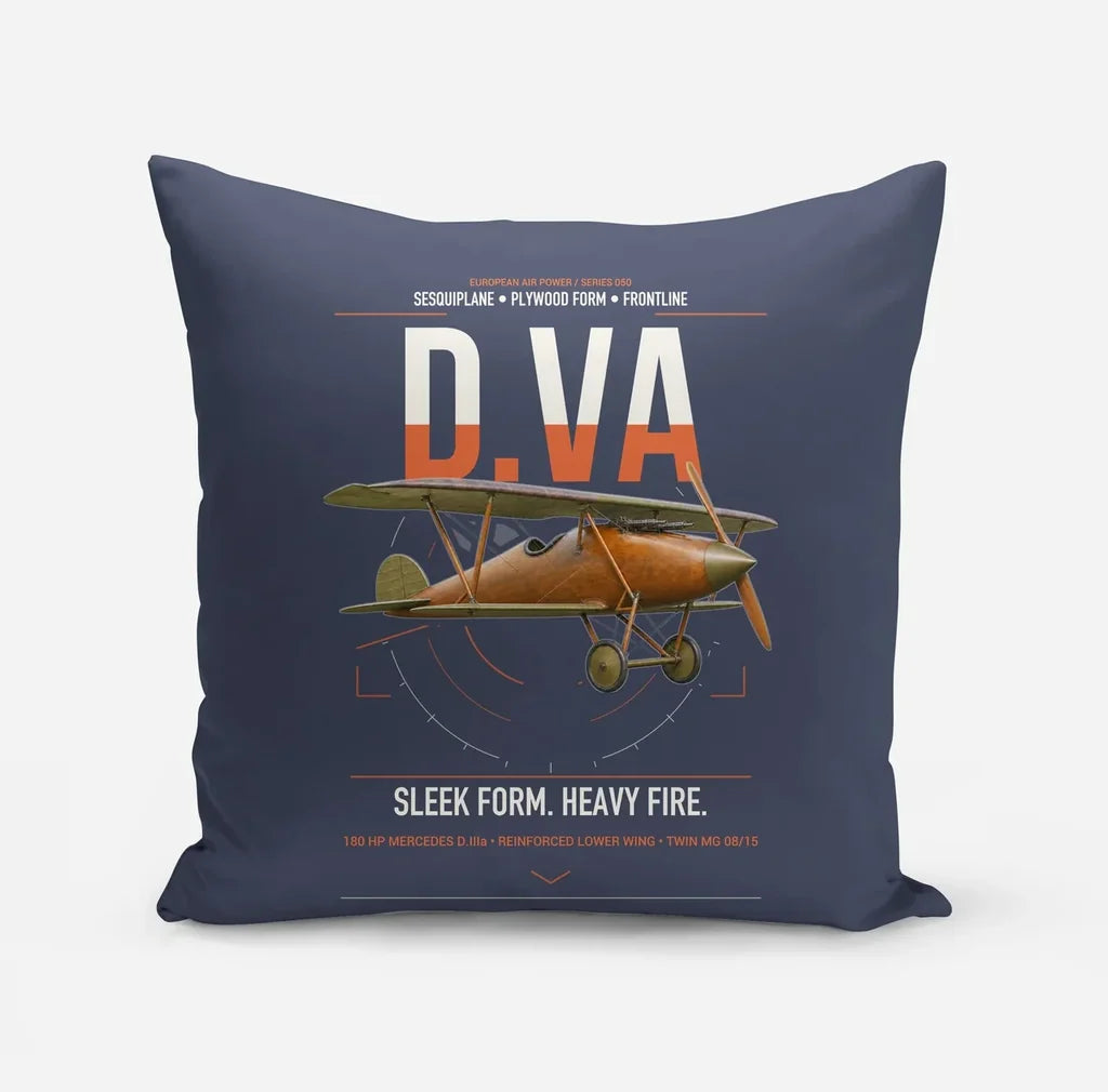 Albatros D.Va design on navy blue pillow