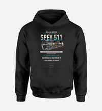 Thumbnail for SPEY 511 design on black hoodie single side