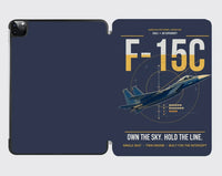 Thumbnail for F-15C Eagle design on navy blue ipad tablet case