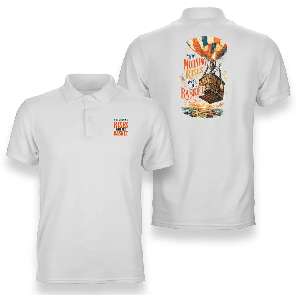 SIGNAL 676 - The Morning Rises With The Basket - Double-Side Polo design on white double side polo