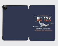Thumbnail for RC-12X Guardrail Signals From Above design on navy blue ipad tablet case