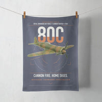 Thumbnail for IAR 80C design on navy blue towel
