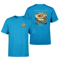 Thumbnail for VINTAGE G4038 - The Mountain Mail - Double-Side T-Shirt design on turquoise double side t shirt