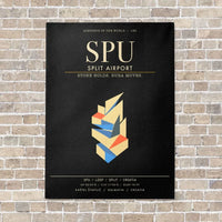 Thumbnail for Split Airport SPU - Canvas Framed - Black