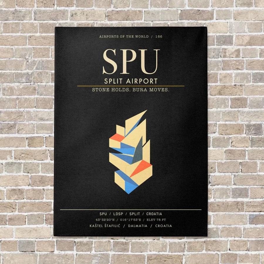 Split Airport SPU - Canvas Framed - Black