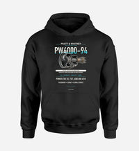 Thumbnail for PW4000-94 design on black hoodie single side