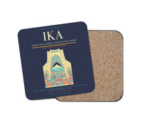 Thumbnail for Tehran Imam Khomeini International Airport (IKA) design on navy blue 1 piece coaster