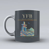 Thumbnail for Iqaluit Airport (YFB) airport code design on gray ceramic mug