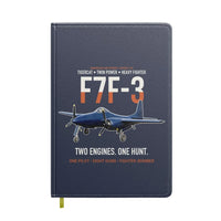 Thumbnail for F7F-3 Tigercat Two Engines One Hunt design on navy blue notebook