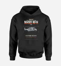 Thumbnail for NHIndustries NH90 NFH Caïman design on black double-side hoodie, single-side print