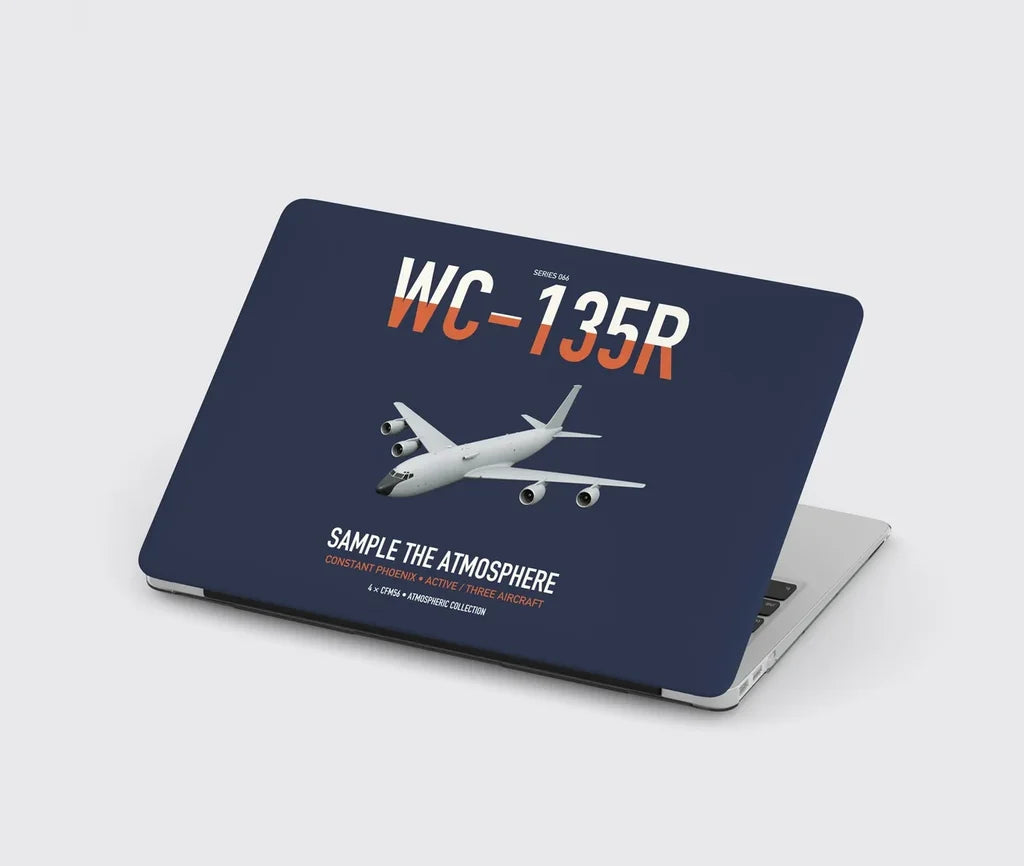 WC-135R Constant Phoenix design on navy blue MacBook case