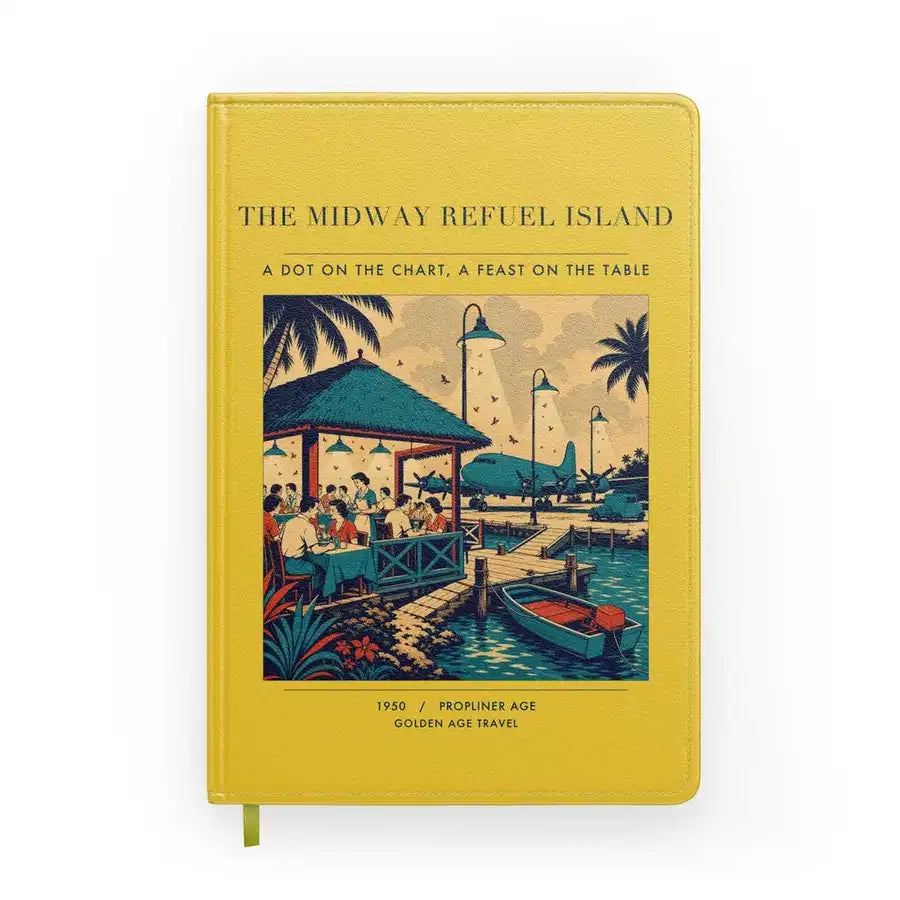 VINTAGE G4309 - The Midway Refuel Island - Designed Notebooks design on yellow