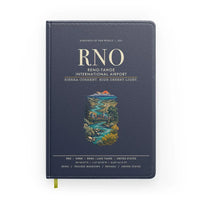 Thumbnail for Reno-Tahoe International Airport (RNO) design on navy blue notebook