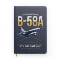 Thumbnail for B-58A Hustler design on navy blue notebook