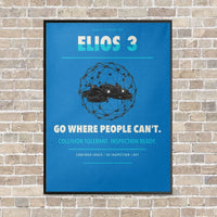 Thumbnail for Flyability Elios 3 vertical canvas print - framed - turquoise background