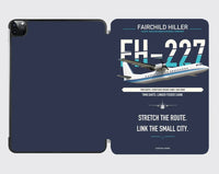 Thumbnail for Fairchild Hiller FH-227B design on navy blue ipad tablet case