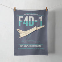 Thumbnail for F4D-1 Skyray design on navy blue towel