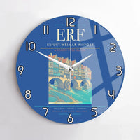 Thumbnail for Erfurt-Weimar Airport (ERF) design on blue no frame wall clock