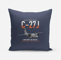 Thumbnail for C-27J Spartan design on navy blue pillow