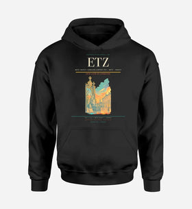 Single-Side Printing — Metz–Nancy–Lorraine Airport (ETZ) Double-Side Hoodie