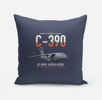 Thumbnail for C-390 Millennium design on navy blue pillow