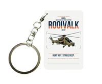 Thumbnail for Denel Rooivalk Mk 1F design on white designed key chain, double-side print