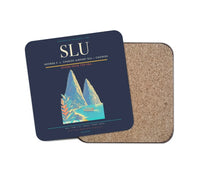 Thumbnail for George F. L. Charles Airport (SLU) design on navy blue 1 piece coaster