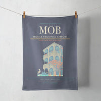 Thumbnail for Mobile Regional Airport (MOB) design on navy blue towel