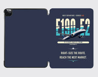 Thumbnail for Embraer E190-E2 design on navy blue ipad tablet case