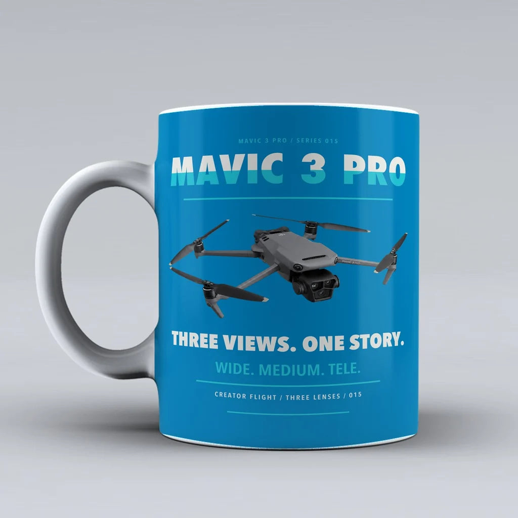 Mavic 3 Pro Mug design on turquoise dji