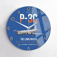 Thumbnail for P-3C Orion design on blue no frame wall clock
