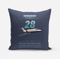 Thumbnail for Bombardier Learjet 28 design on navy blue pillow