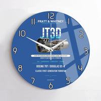Thumbnail for JT3D design on blue no frame wall clock