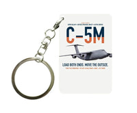 Thumbnail for C-5M Super Galaxy design on white designed key chain, double-side print