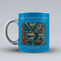 Thumbnail for VINTAGE G4062 - The Fjord Station - Ceramic Mug design on turquoise