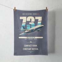Thumbnail for Boeing 737-700 NG design on navy blue towel