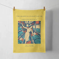 Thumbnail for VINTAGE G4515 - The Hospital Flight South - Designed Towels design on yellow