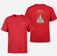 Thumbnail for Phu Bai International Airport (HUI) design printed on red double-side t-shirt