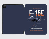 Thumbnail for F-15E Strike Eagle Deep Strike Any Weather design on navy blue ipad tablet case