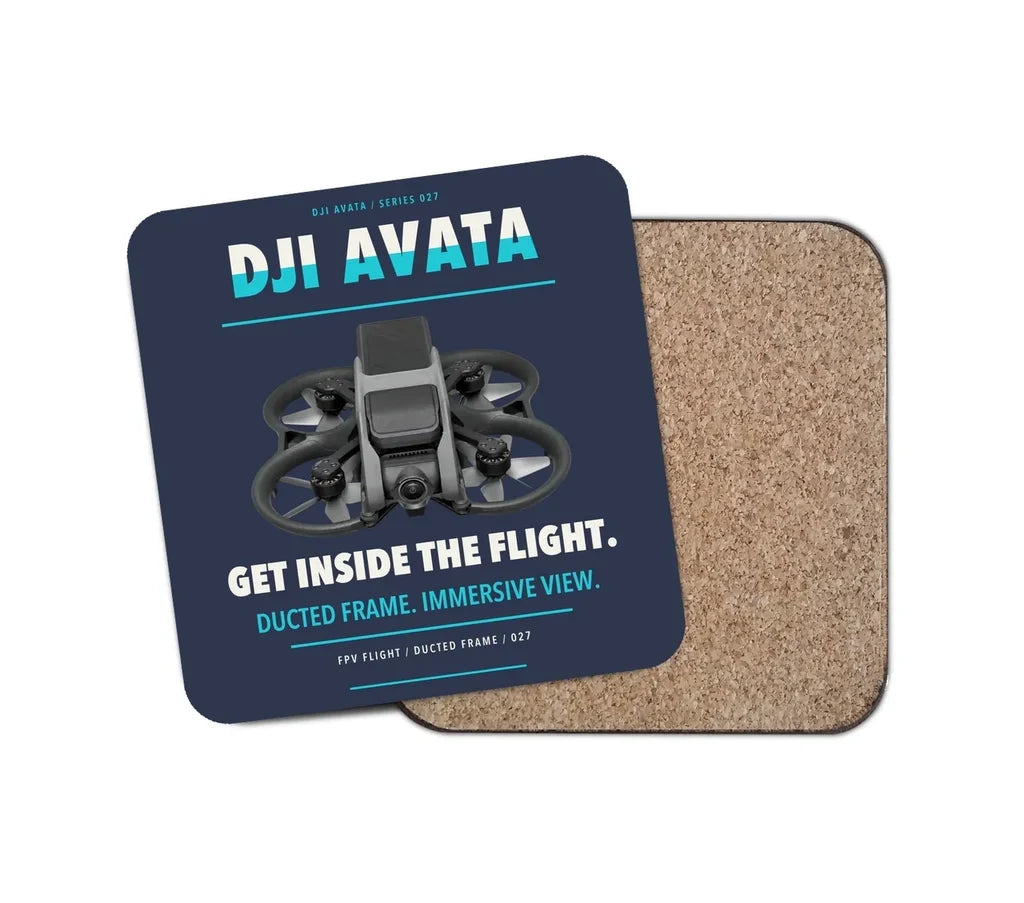 DJI Avata design on navy blue 1 piece coaster