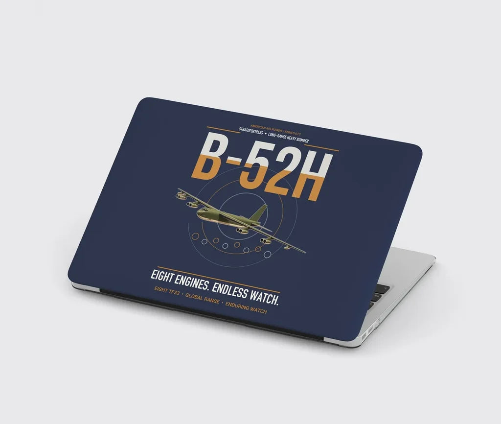 B-52H Stratofortress design on navy blue MacBook case
