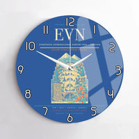 Thumbnail for Zvartnots International Airport (EVN) design on blue no frame wall clock
