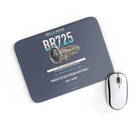 Thumbnail for BR725 design on navy blue rectangle mouse pad