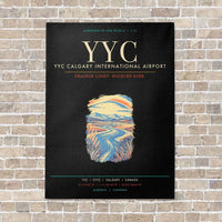 Thumbnail for YYC Calgary International Airport - Canvas Framed - Black