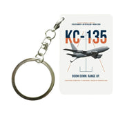 Thumbnail for KC-135 STRATOTANKER design on white designed key chain, double-side print