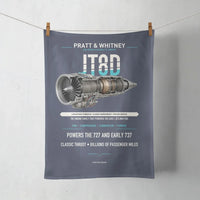 Thumbnail for JT8D design on navy blue towel