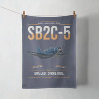 Thumbnail for SB2C-5 Helldiver design on navy blue towel
