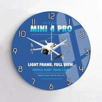 Thumbnail for DJI Mini 4 Pro design on blue no frame wall clock