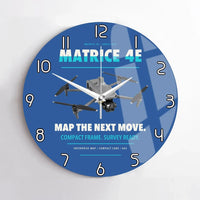 Thumbnail for DJI Matrice 4E design on blue no frame wall clock